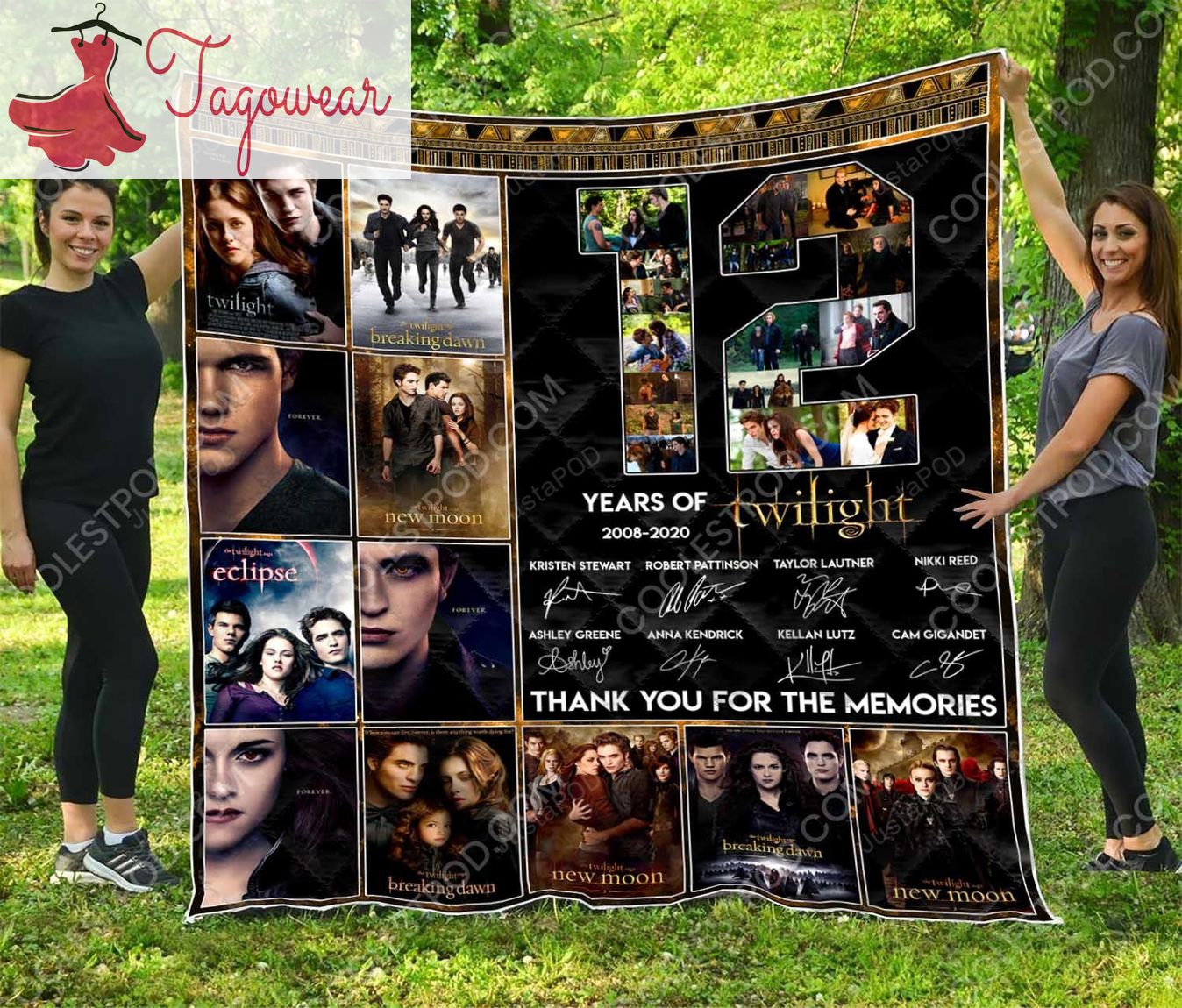 12 Of Years Twilight 2008-2020 Thank You For The Memories Signatures Quilt Blanket