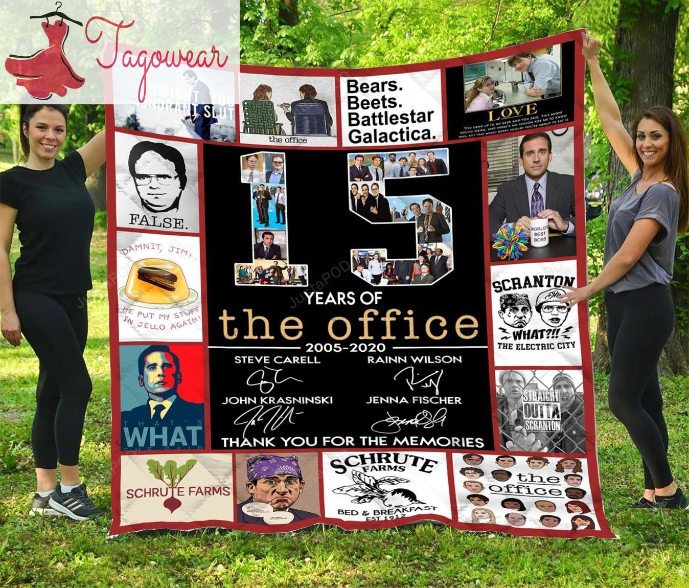 15 Years Of The Office 2005-2020 Thank You For The Memories Signatures Quilt Blanket