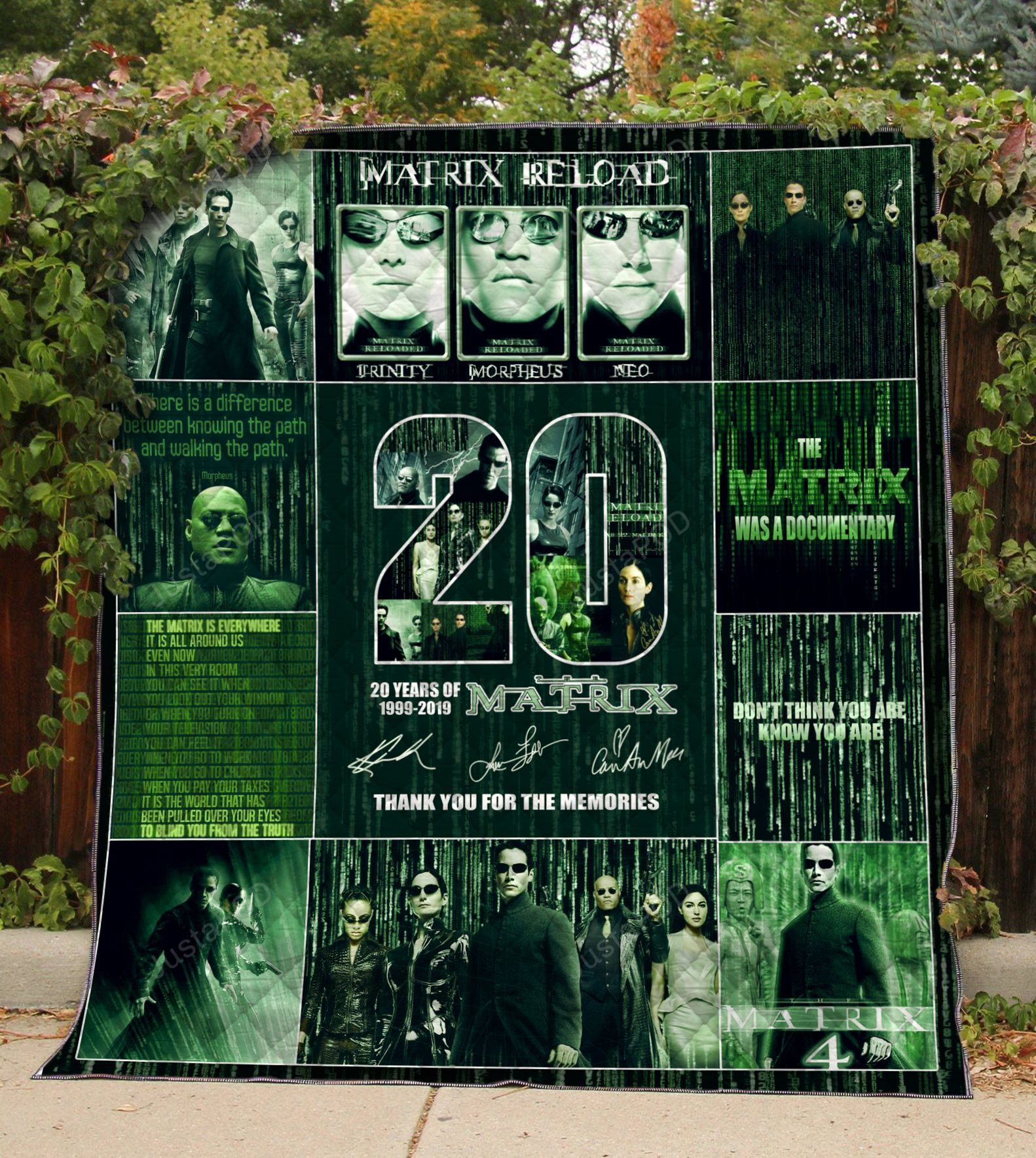 20 Years Of Matrix 1999-2019 Thank You For The Memories Signatures Quilt Blanket
