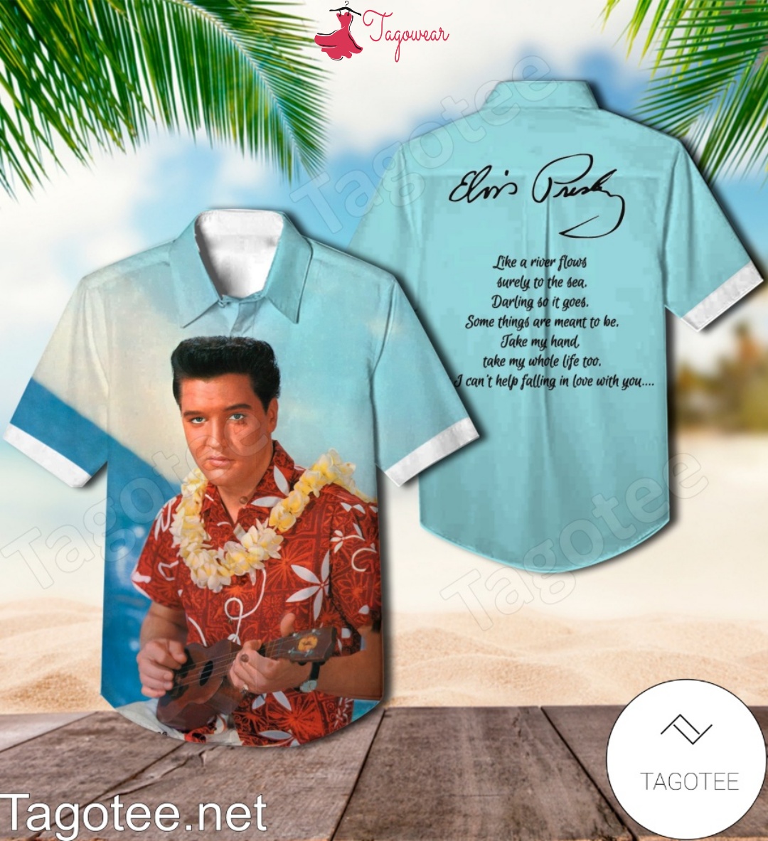 Elvis Presley Blue Hawaiian Shirt
