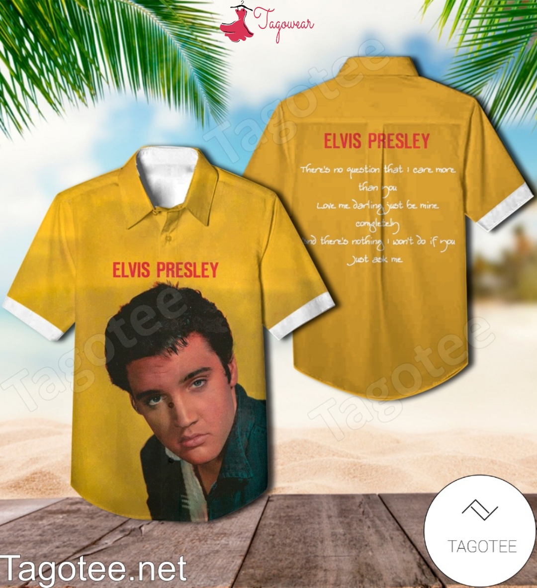 Elvis Presley I Need Your Love Tonight Single Cover Hawaiian Shirt