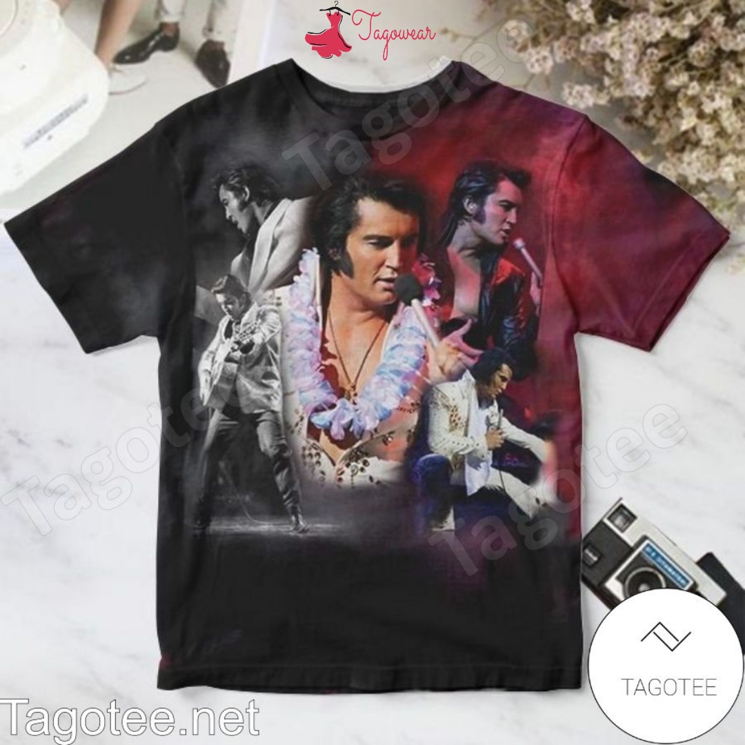 Elvis Presley The King Is Back Black Shirt