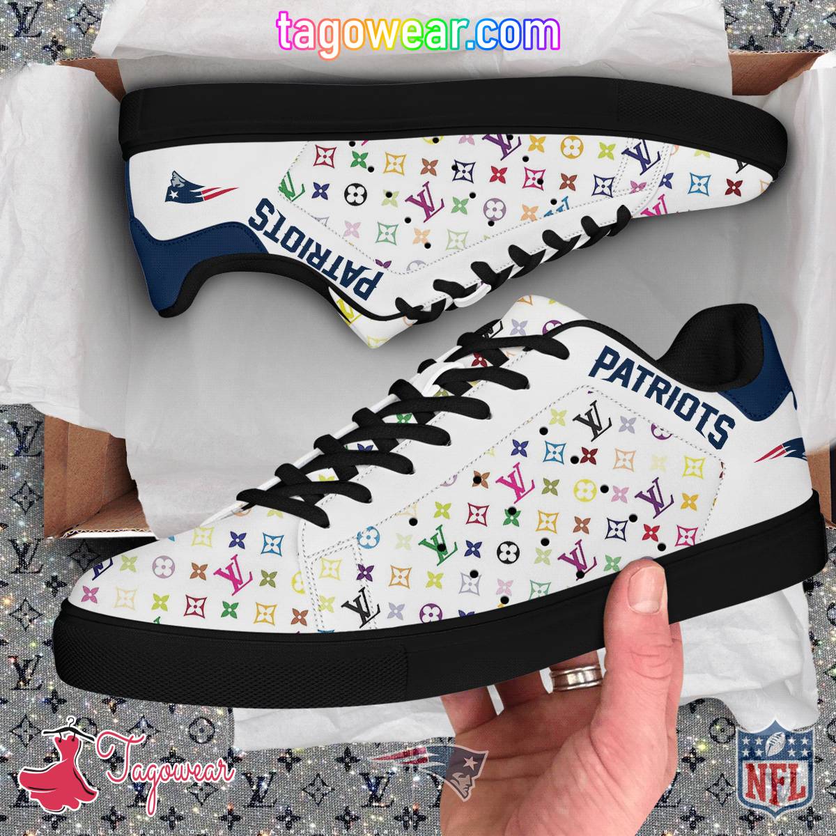 New England Patriots NFL Louis Vuitton Stan Smith Shoes a