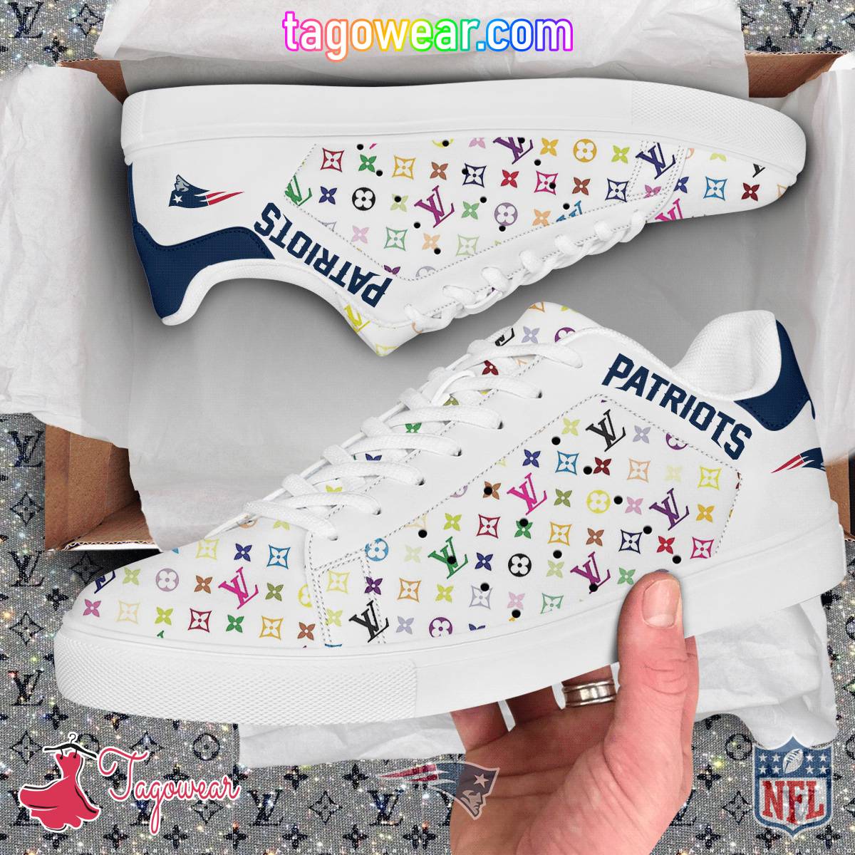 New England Patriots NFL Louis Vuitton Stan Smith Shoes