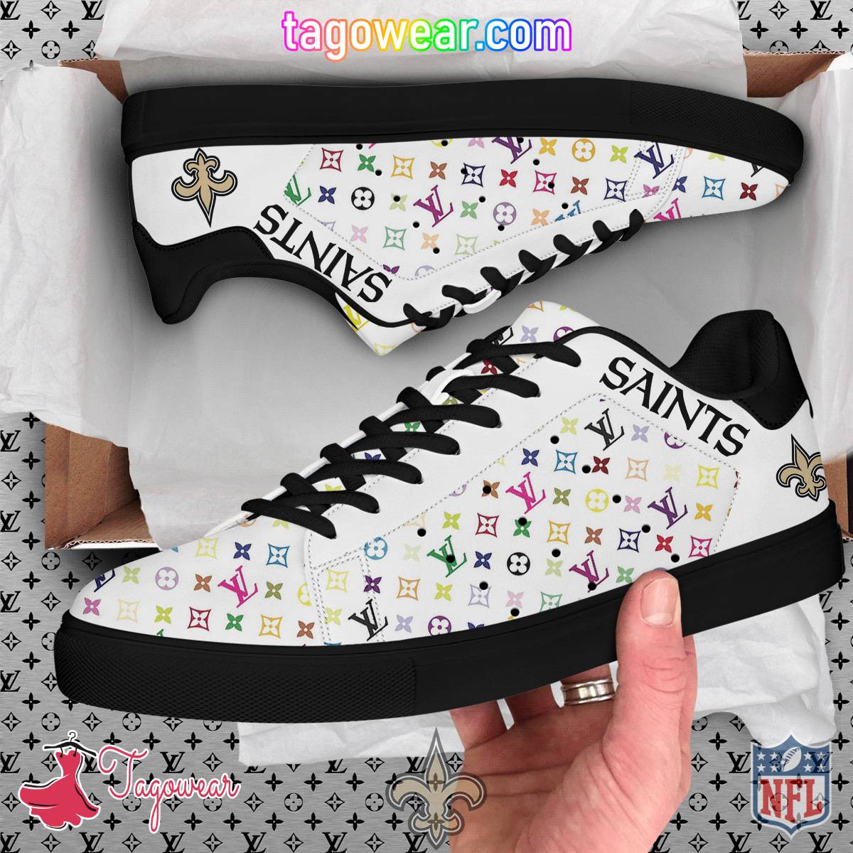 New Orleans Saints NFL Louis Vuitton Stan Smith Shoes a
