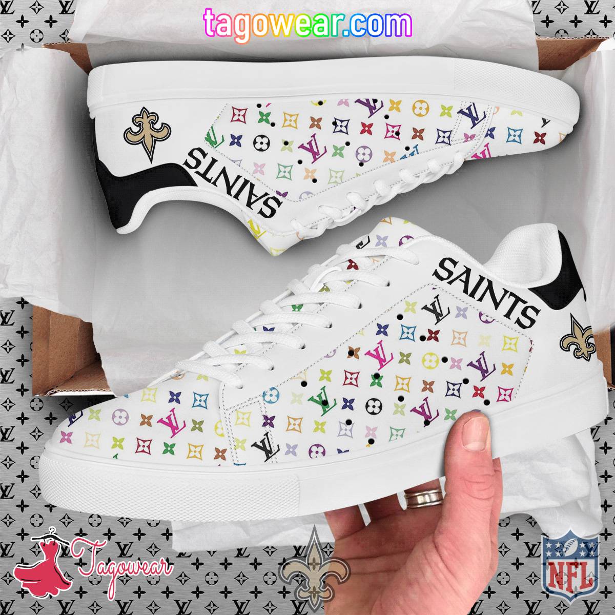 New Orleans Saints NFL Louis Vuitton Stan Smith Shoes