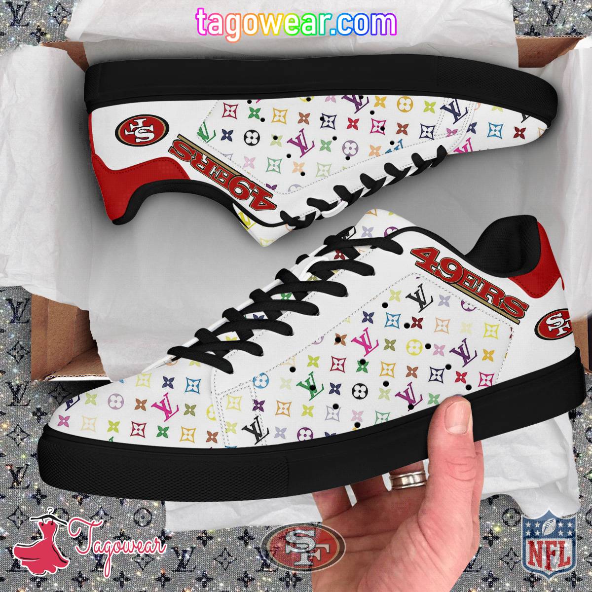 San Francisco 49ers NFL Louis Vuitton Stan Smith Shoes a