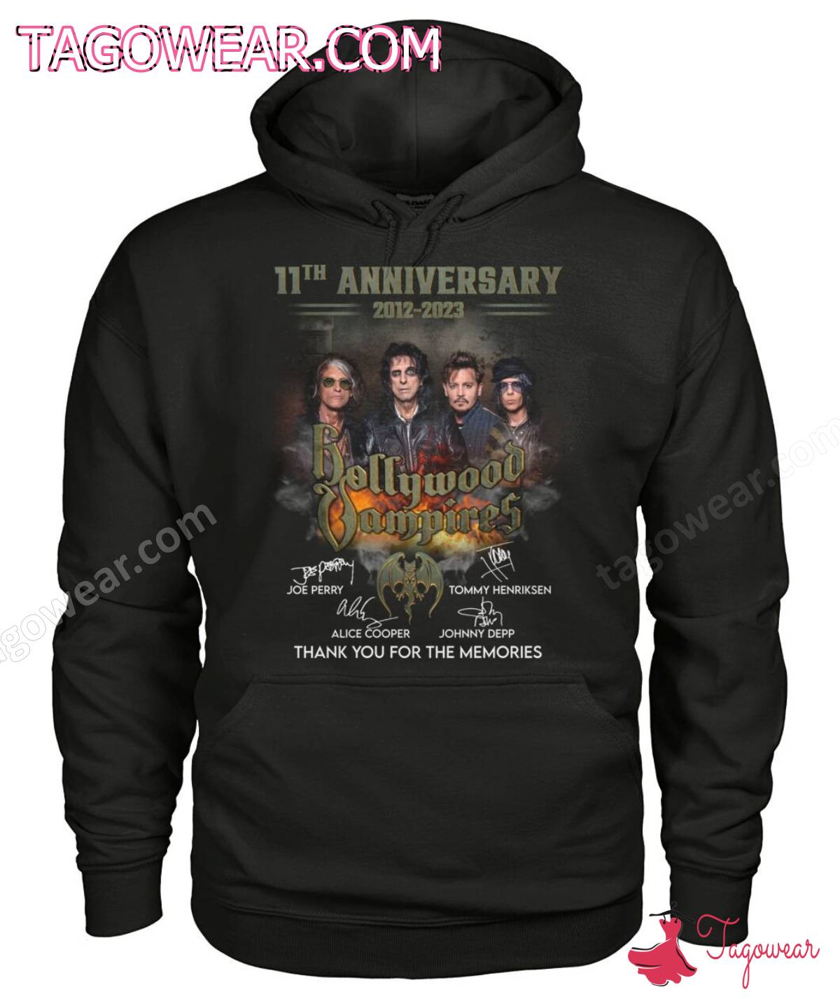 11th Anniversary 2012-2023 Hollywood Vampires Signatures Thank You For The Memories Shirt, Tank Top a