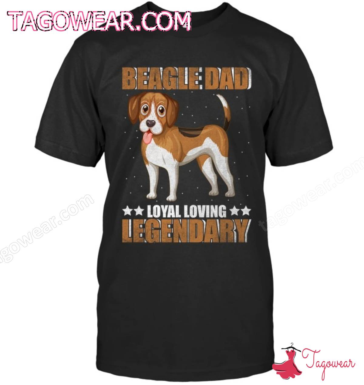 Beagle Dad Loyal Loving Legendary Shirt