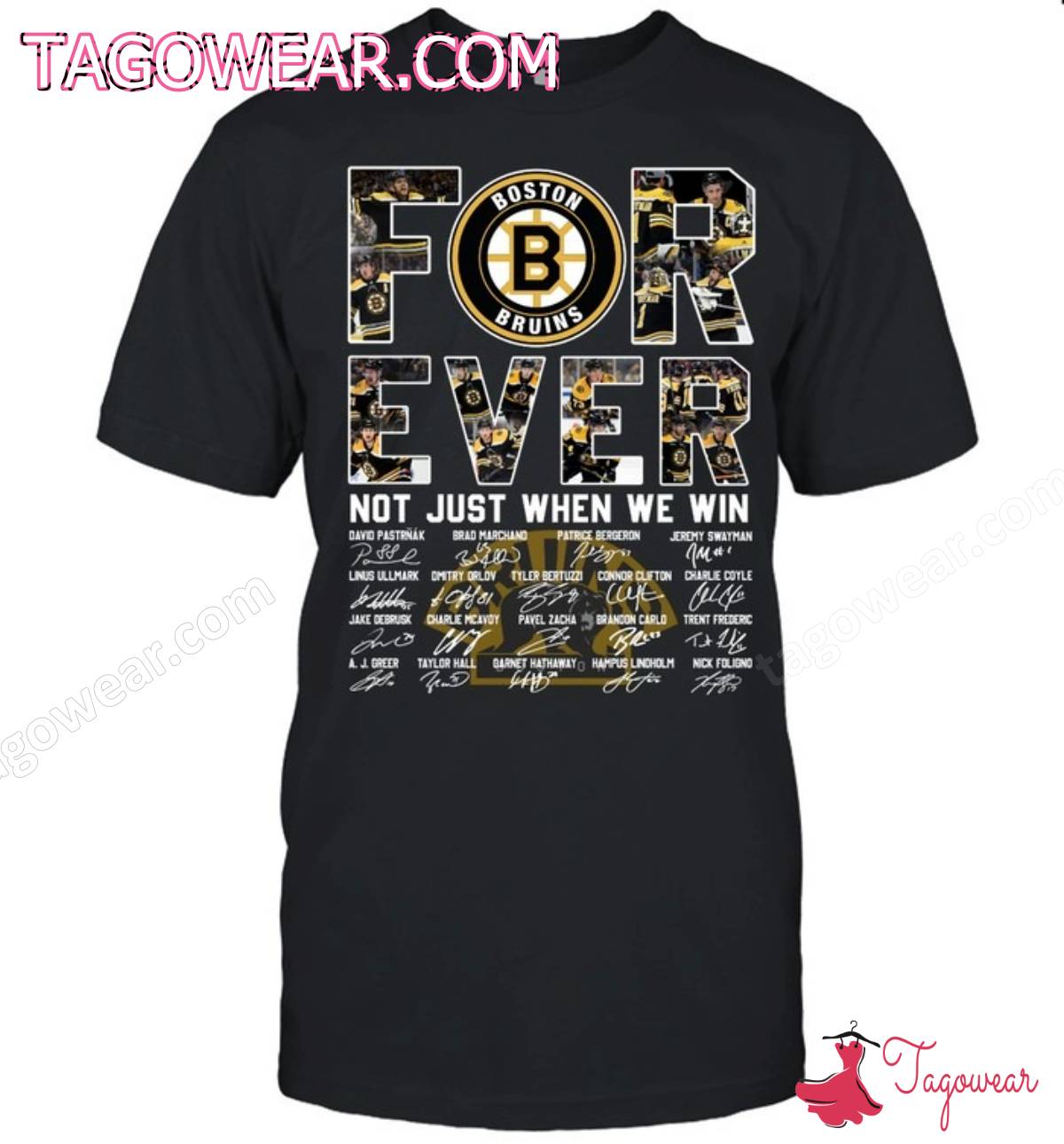 Boston Bruins Forever Not Just When We Win Signatures Shirt, Tank Top a