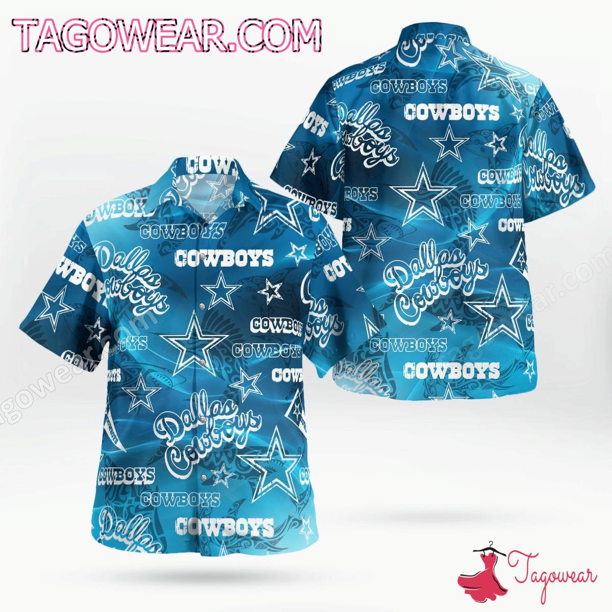 Dallas Cowboys Fish Maori Hawaiian Shirt