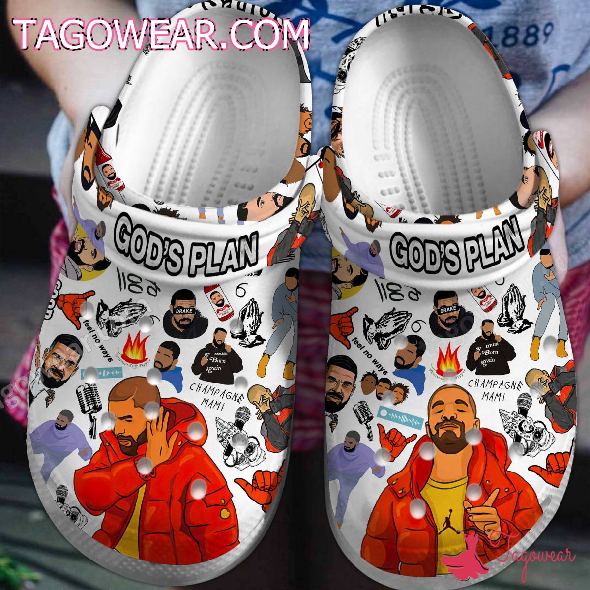 Drake God's Plan Crocs Clogs Shoes