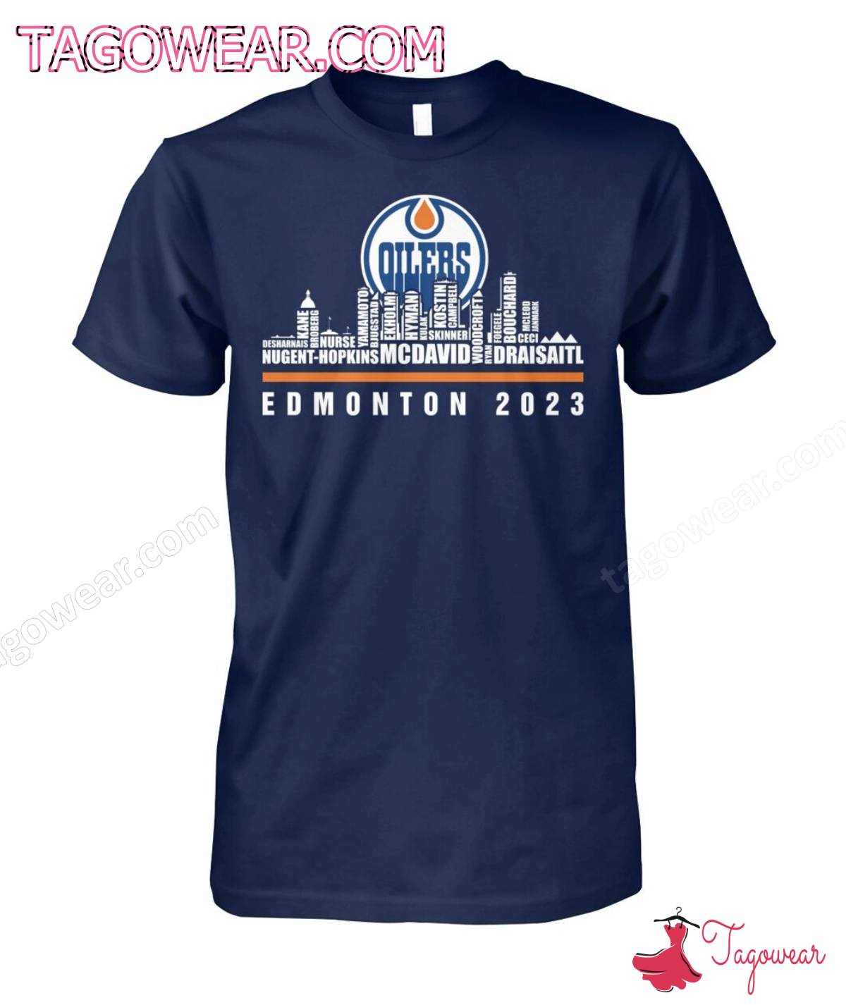 Edmonton Oilers Players Edmonton 2023 City Shirt