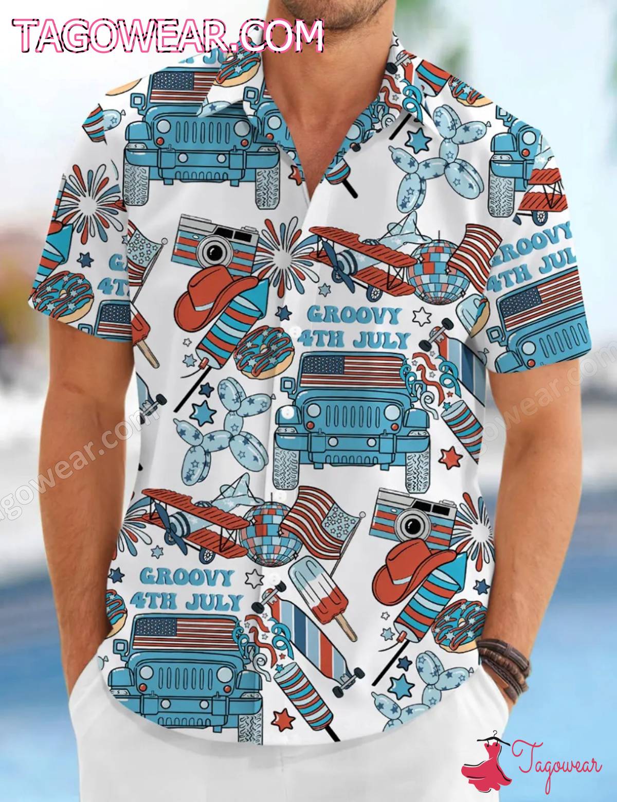 Groovy Fourth Of July Hawaiian Shirt