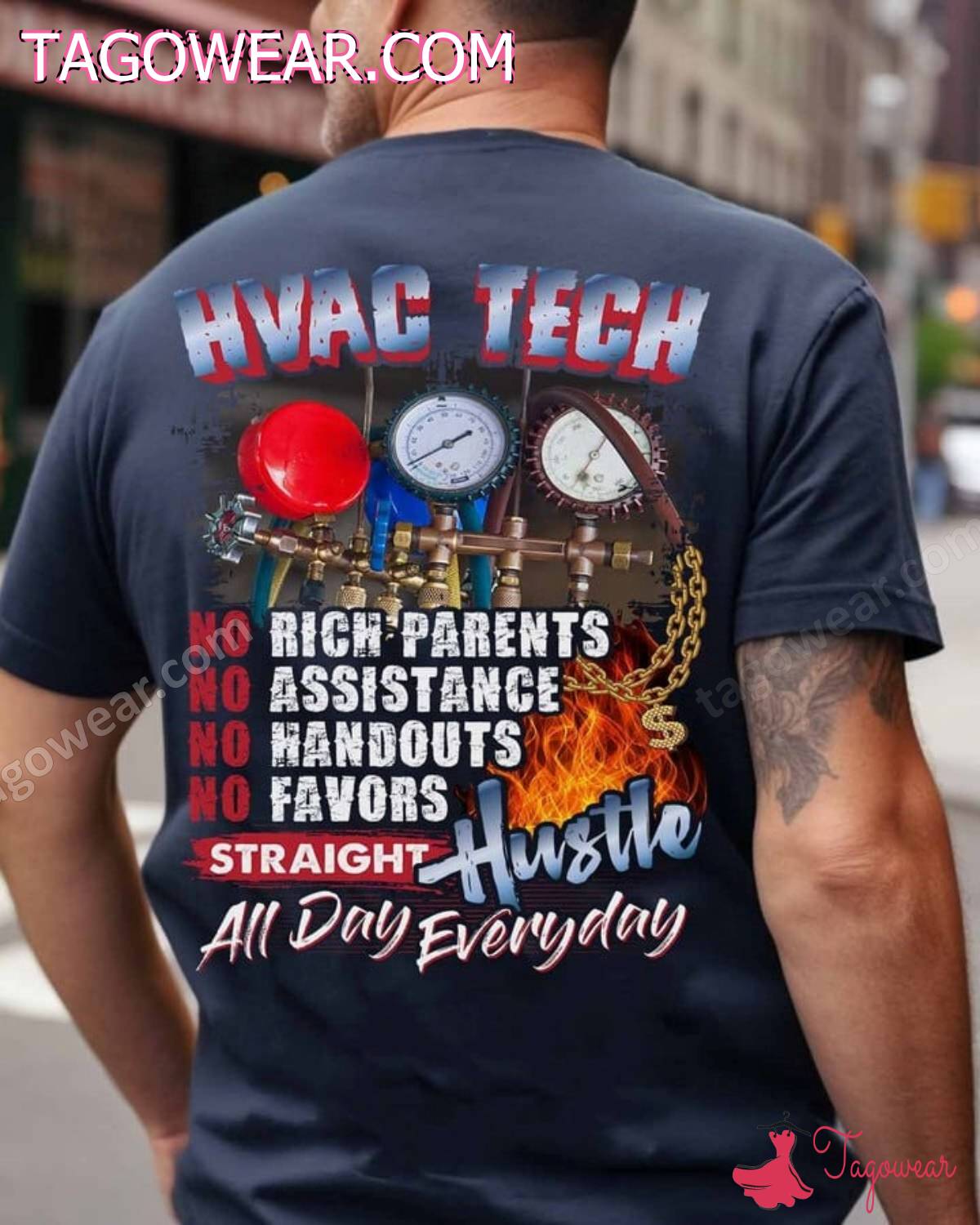 Hvac Tech Straight Hustle All Day Everyday Shirt
