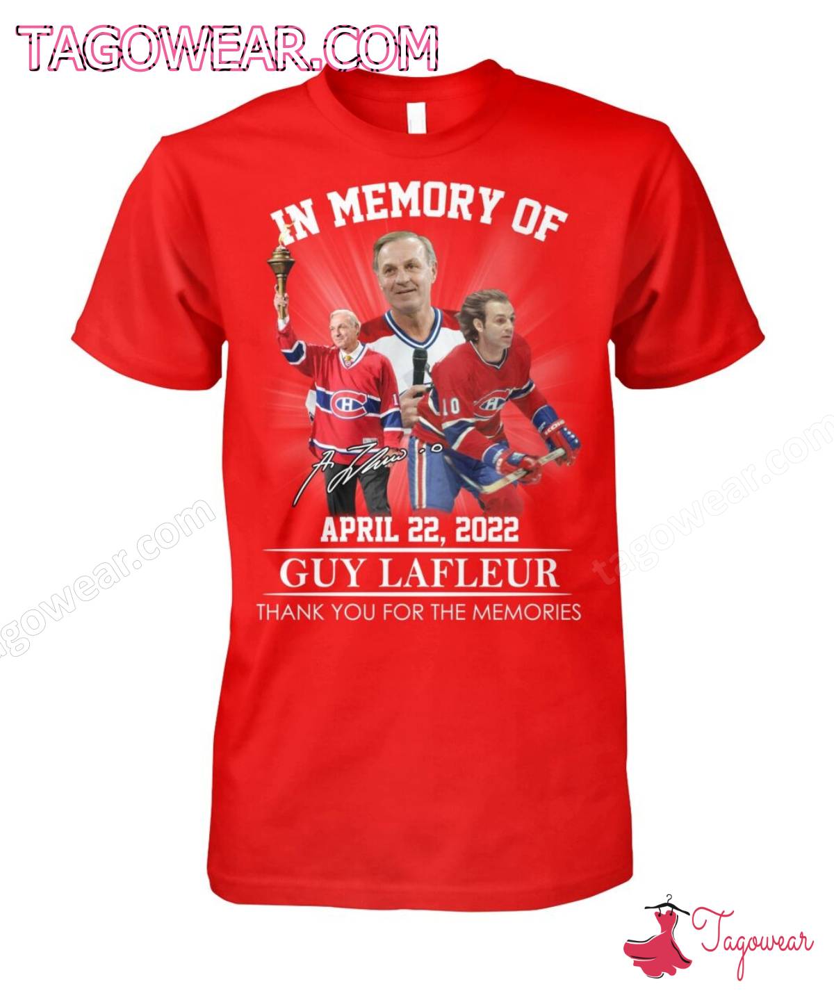 In Memory Of April 22, 2022 Guy Lafleur Thank You For The Memories Signature Shirt, Tank Top