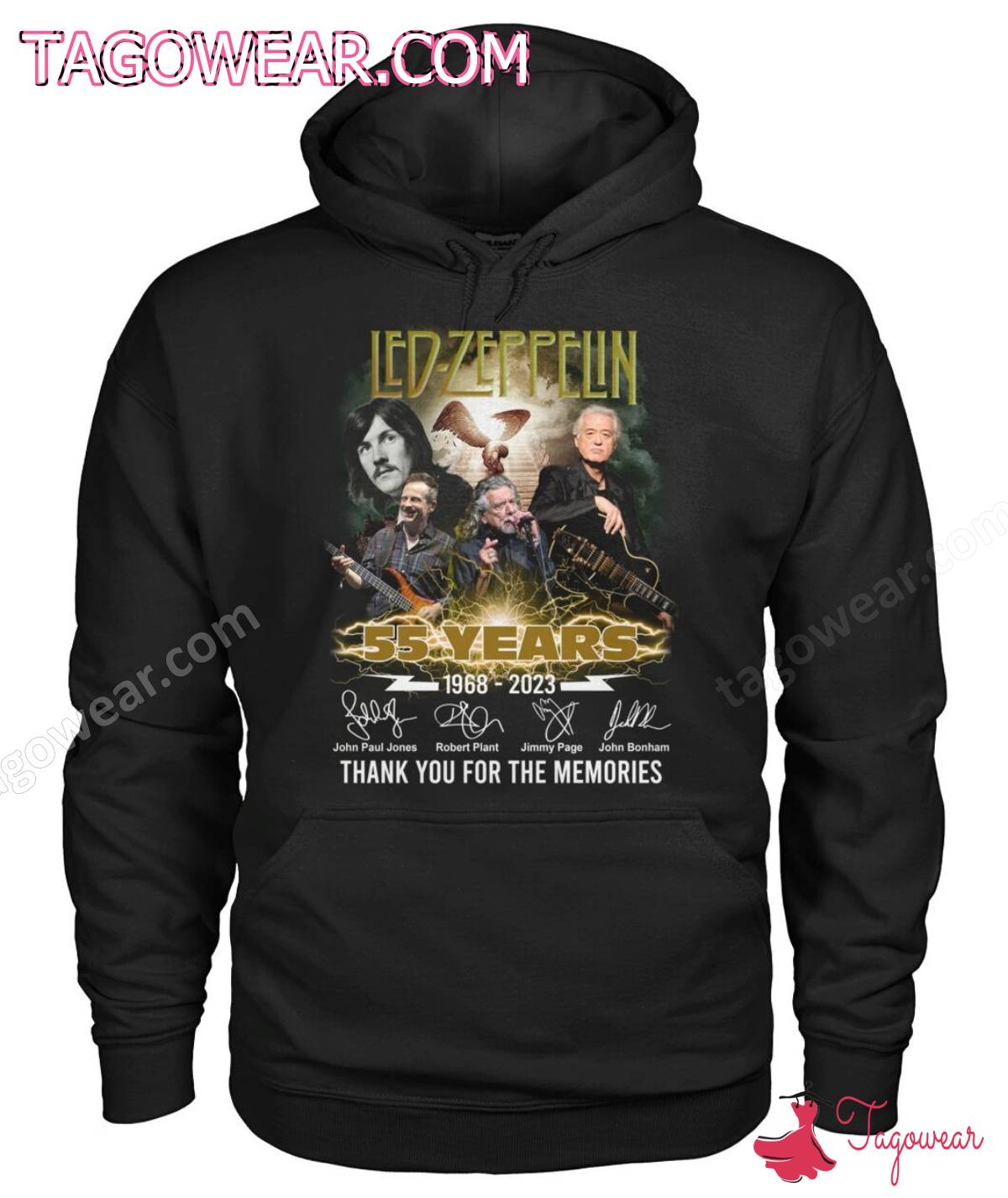 Led-zeppelin 55 Years 1968-2023 Signatures Thank You For The Memories Shirt, Tank Top a