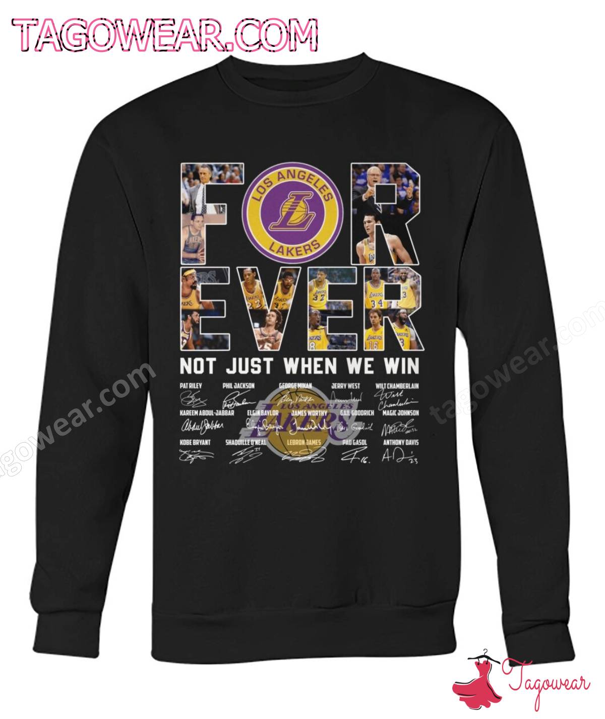 Los Angeles Lakers Forever Not Just When We Win Signatures Shirt, Tank Top a