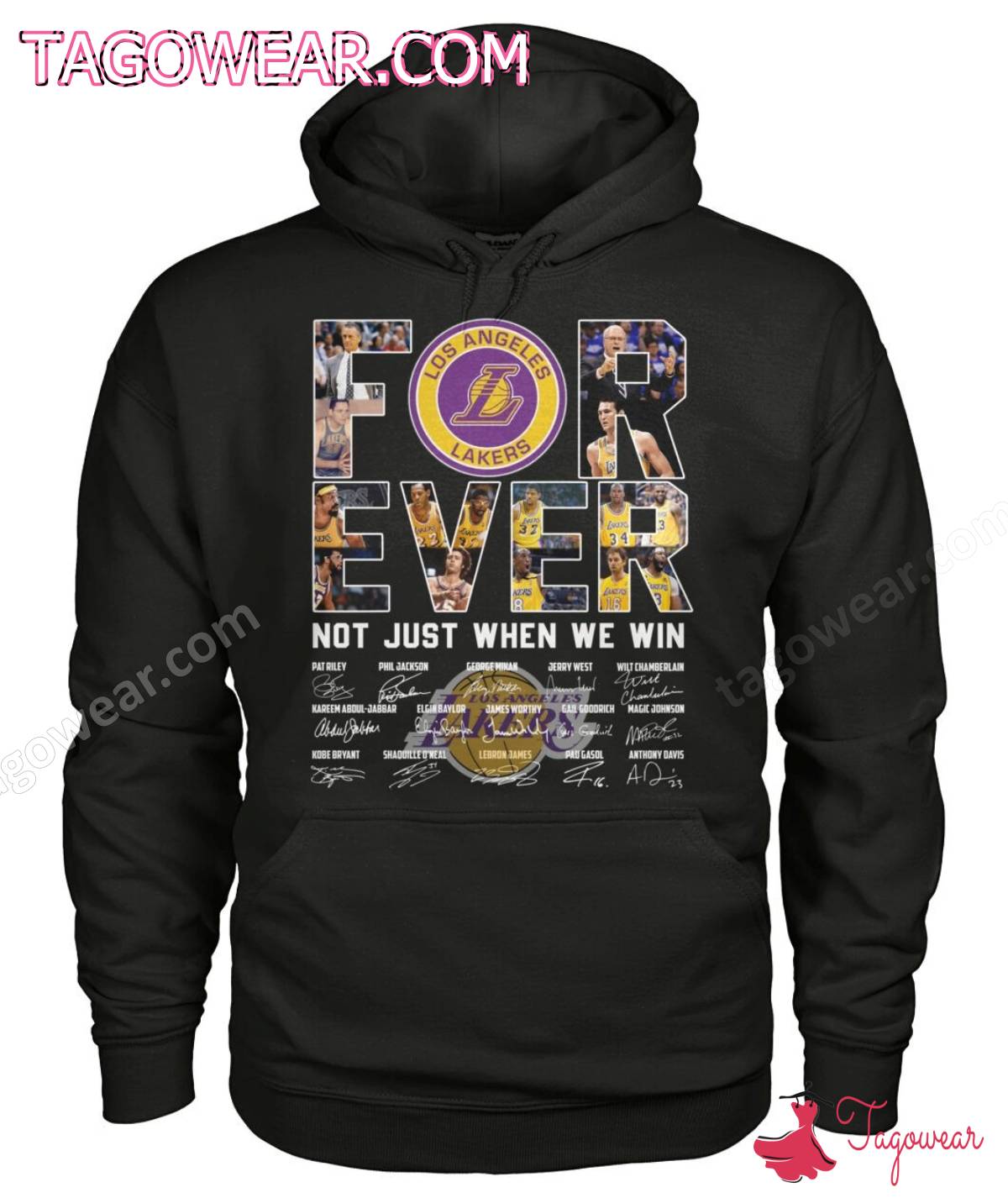 Los Angeles Lakers Forever Not Just When We Win Signatures Shirt, Tank Top b
