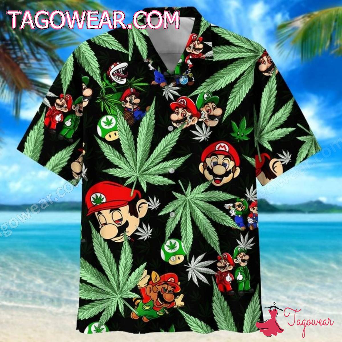 Mario Weed Hawaiian Shirt a