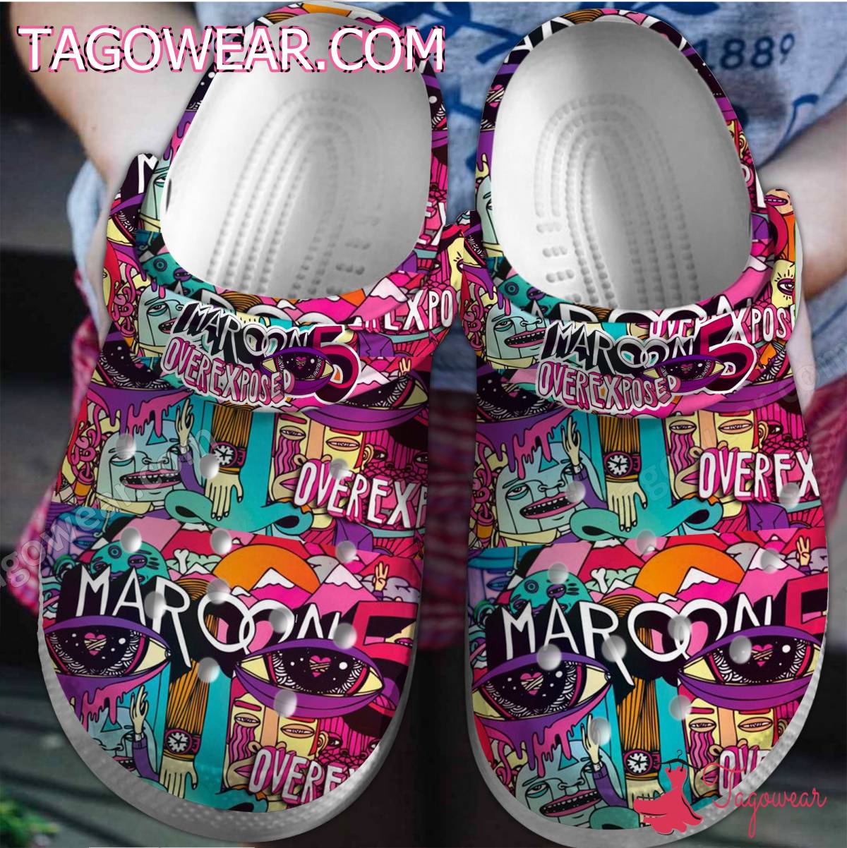Maroon 5 Overexposed Album Cover Crocs Clogs Shoes
