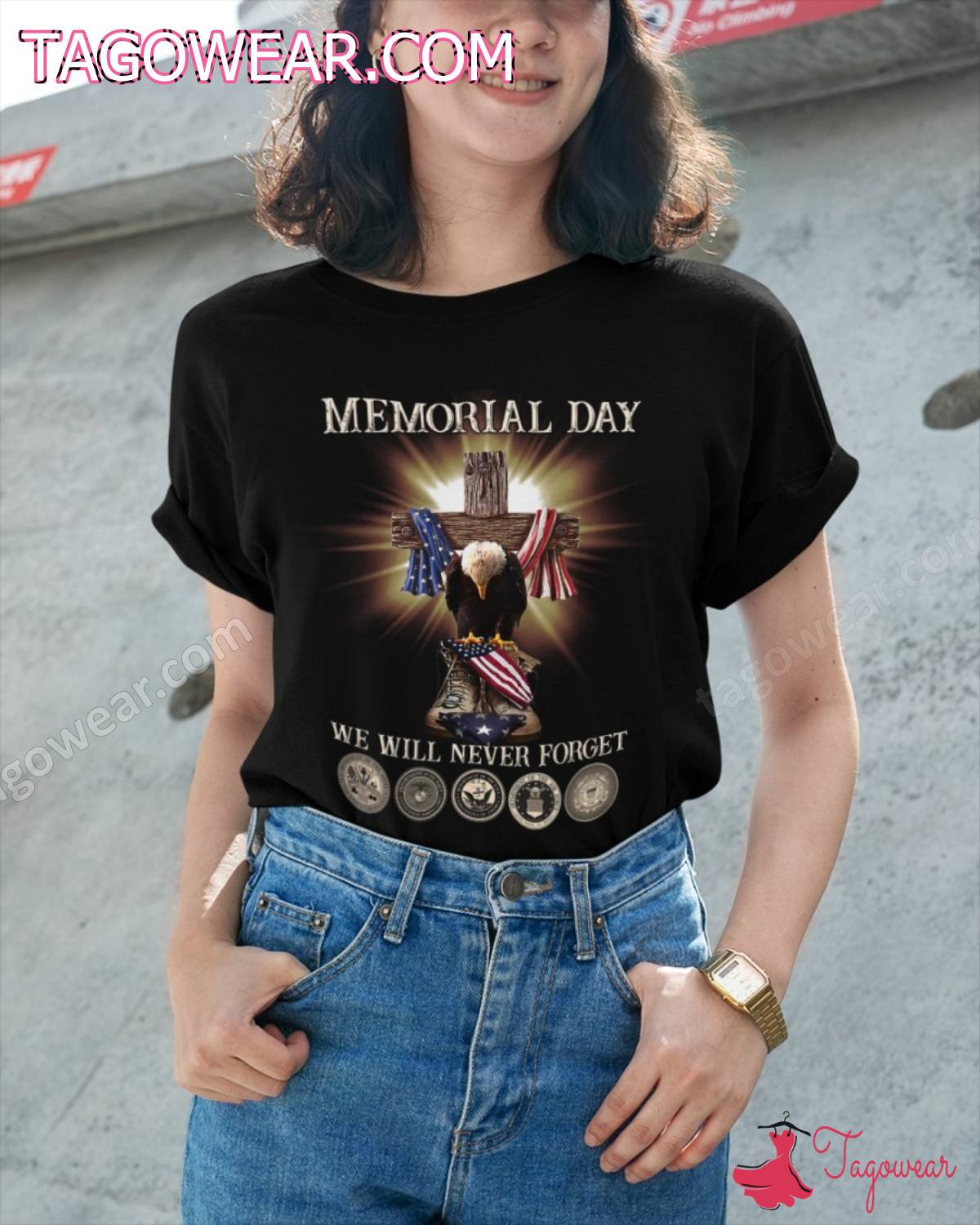 Memorial Day We Will Never Forget Eagle Shirt