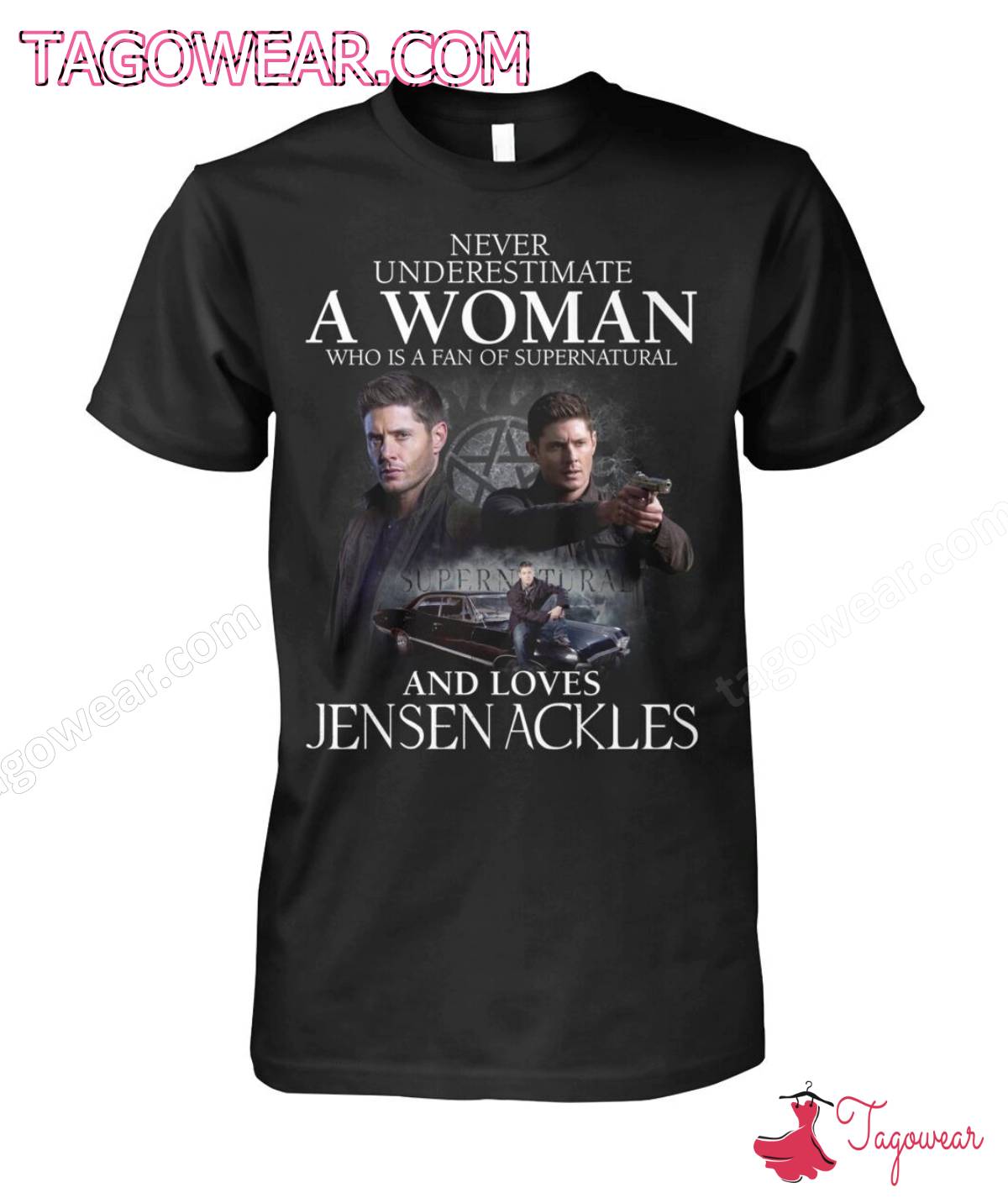 Never Underestimate A Woman And Loves Jensen Ackles Shirt, Tank Top