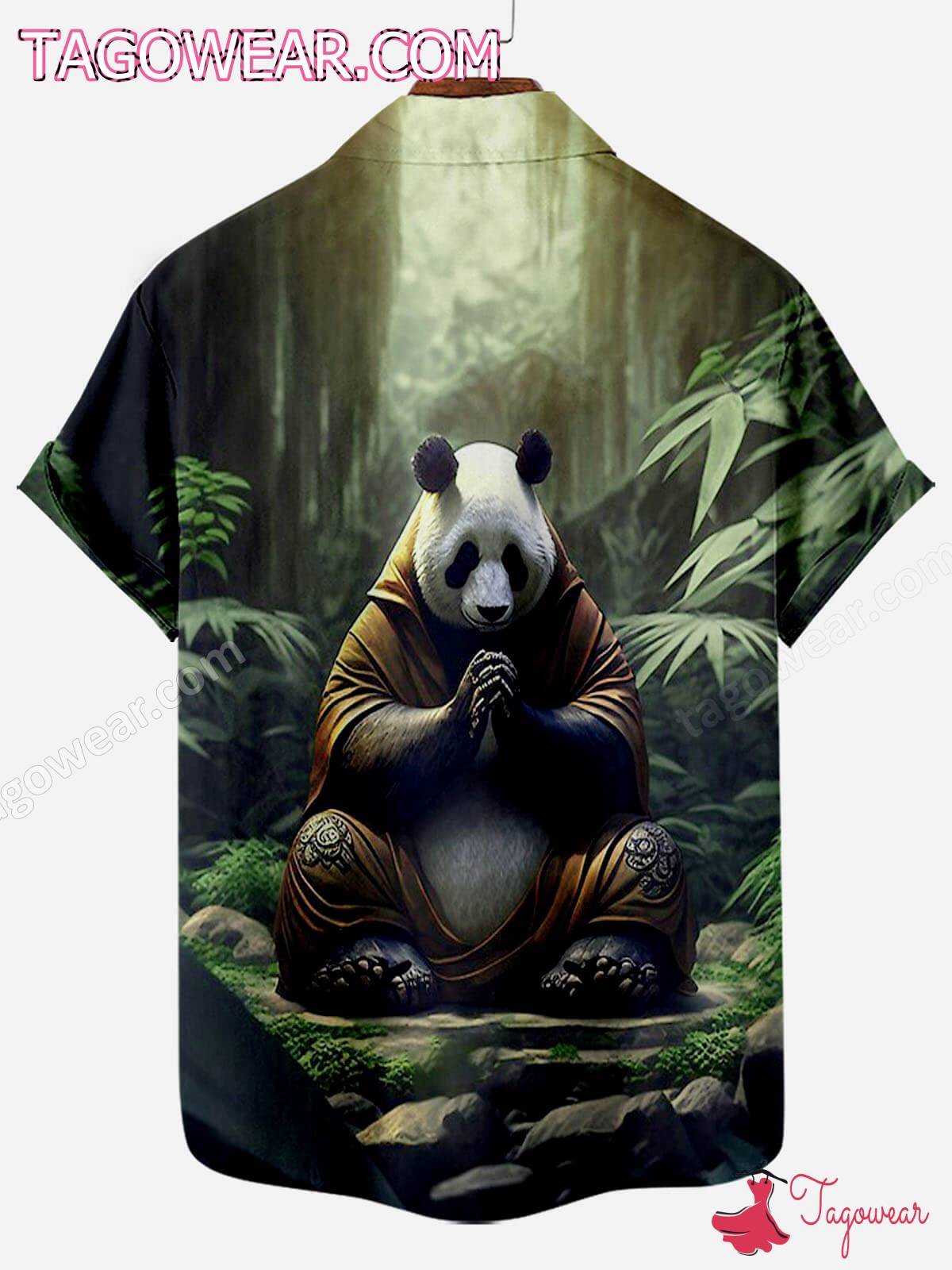 Panda Zazen Hawaiian Shirt a