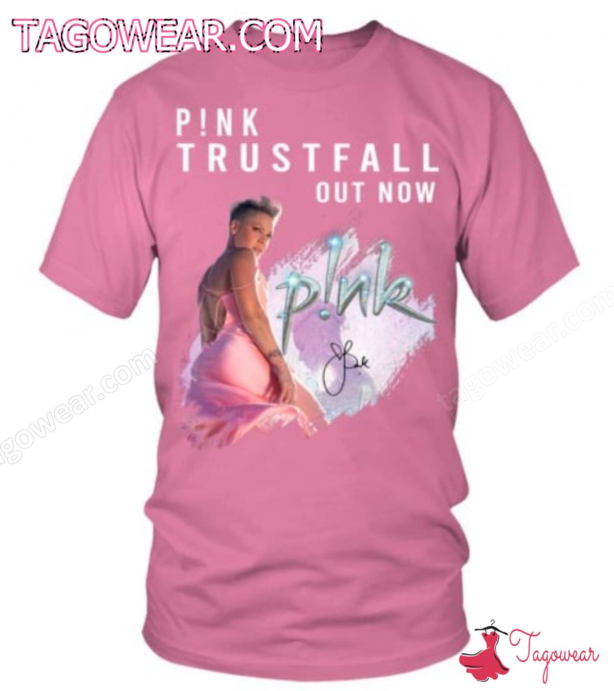 Pink Trustfall Out Now Signature Shirt