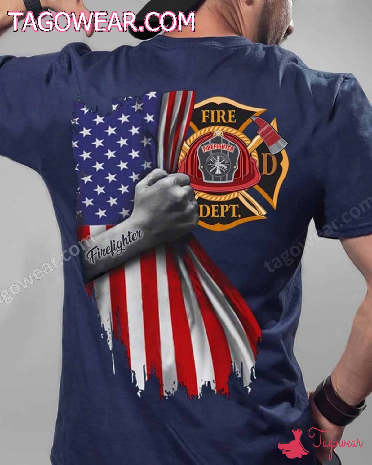 Proud Firefighter Us Flag Shirt