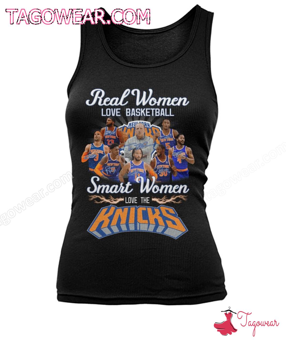 Real Women Love Basketball Smart Women Love Knicks Shirt, Tank Top c