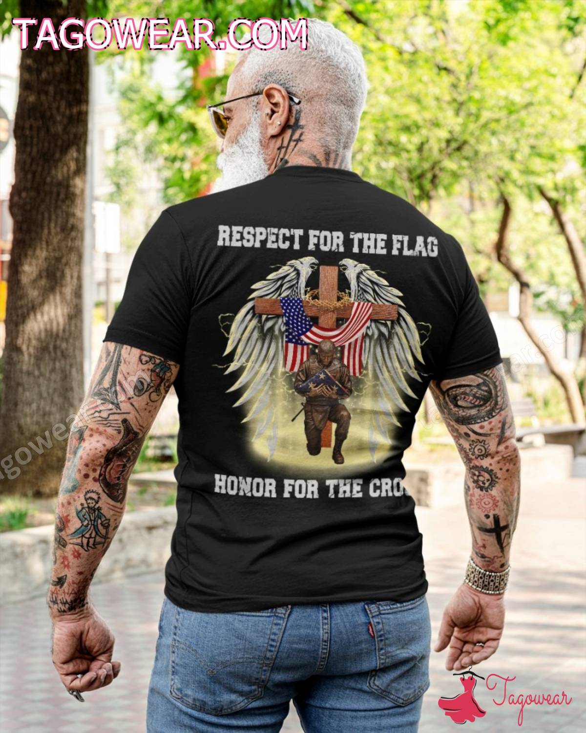 Respect For The Flag Honor For The Cross Shirt, Tank Top