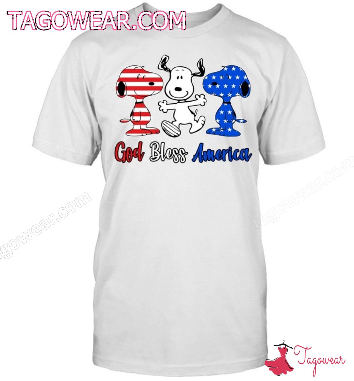 Snoopy God Bless America Shirt, Tank Top