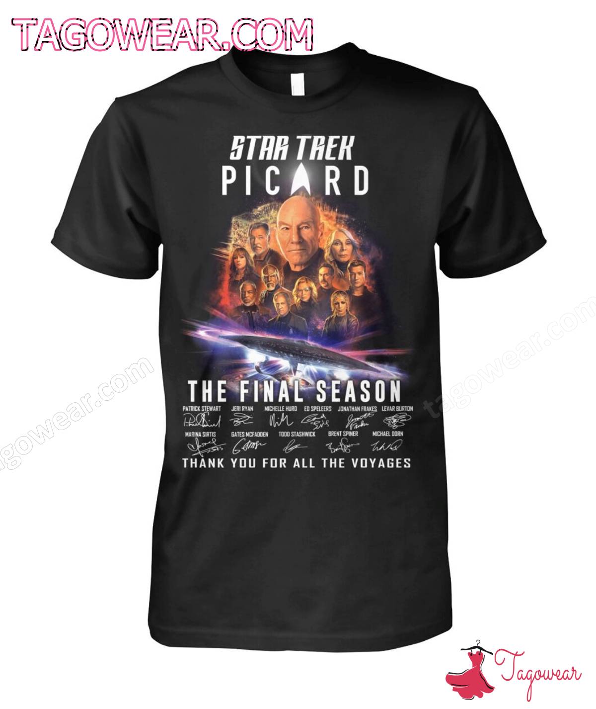 Star Trek Picard The Final Season Signatures Thank You For All The Voyages Shirt, Tank Top