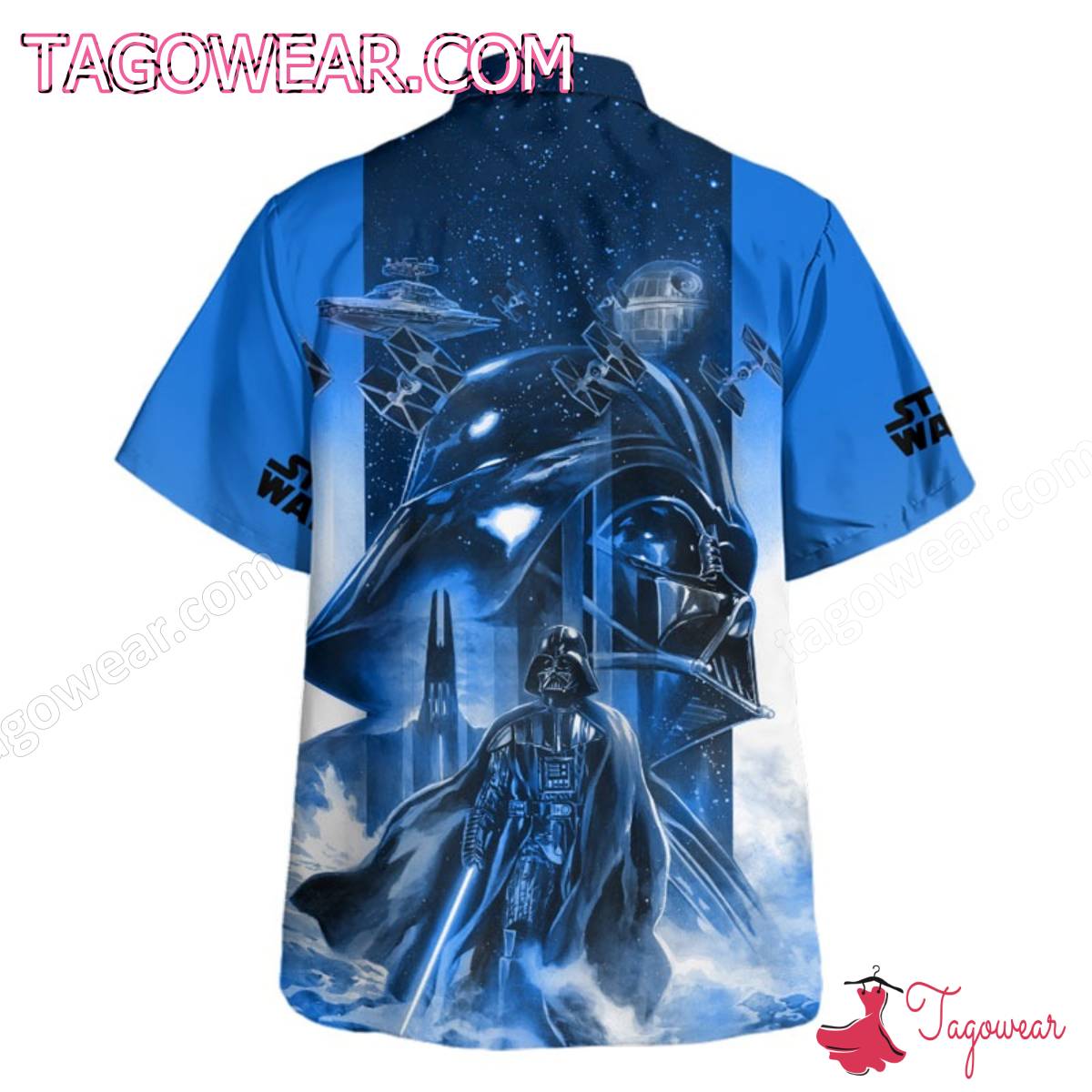 Star Wars Darth Vader Blue Galaxy Hawaiian Shirt a