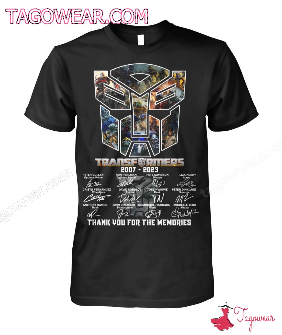 Transformers 2007-2023 Signatures Thank You For The Memories Shirt, Tank Top