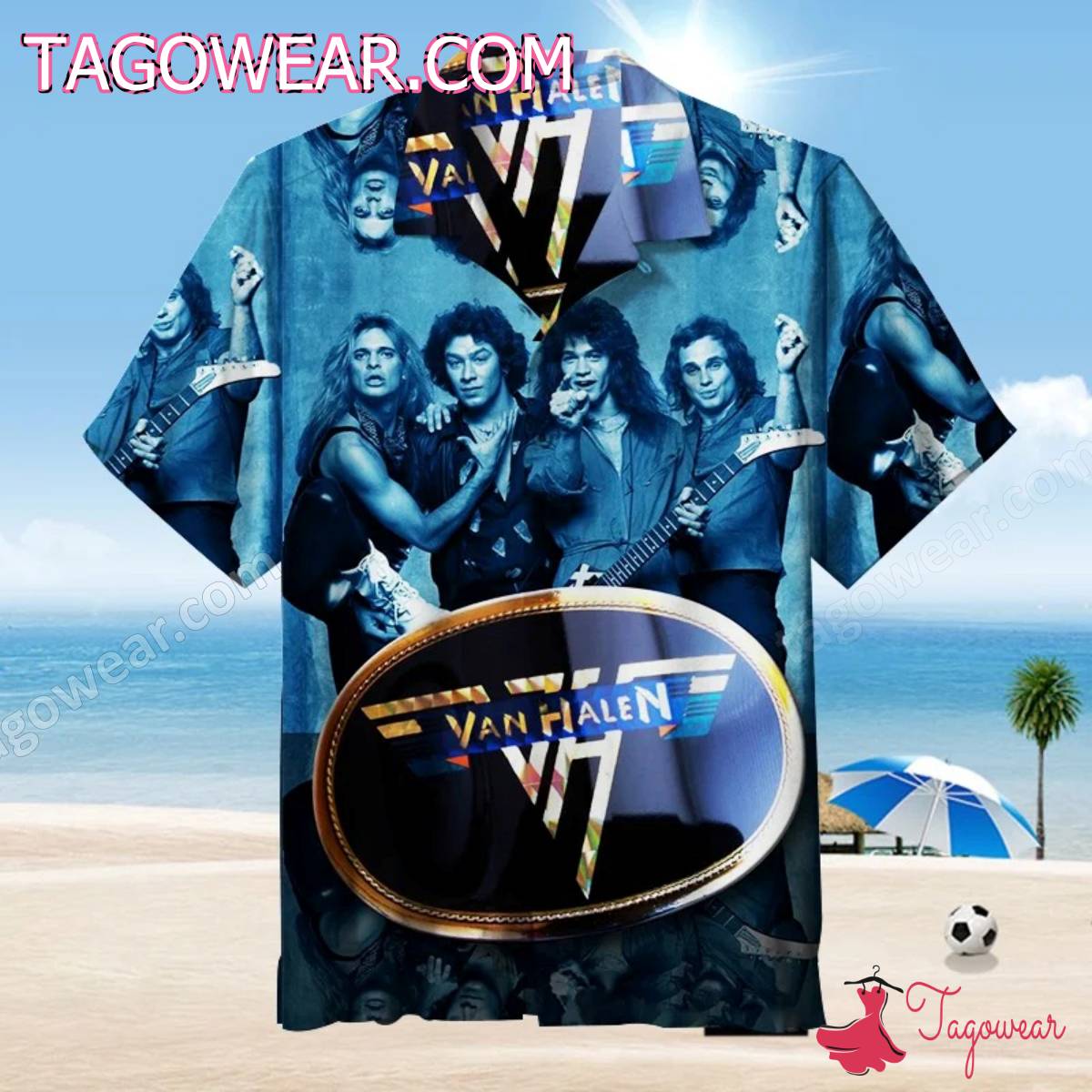 Van Halen Pacifica 1977 Hawaiian Shirt