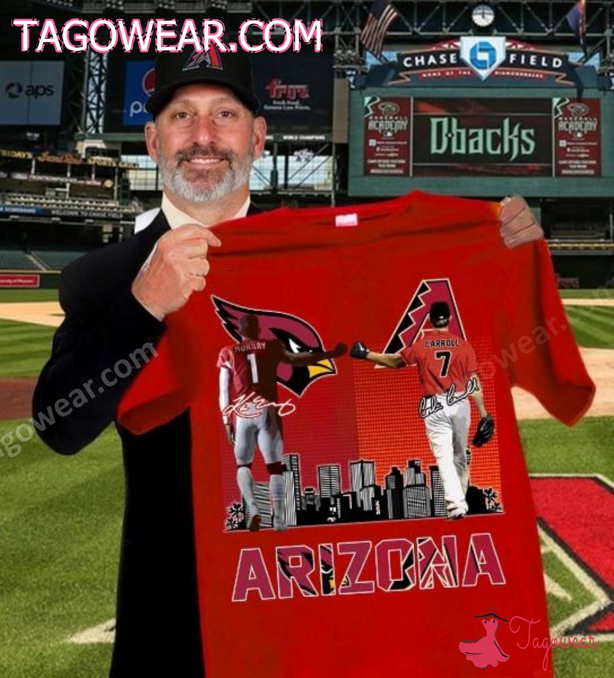 Arizona Cardinals Murray And Arizona Diamondbacks Carroll Signature Shirt