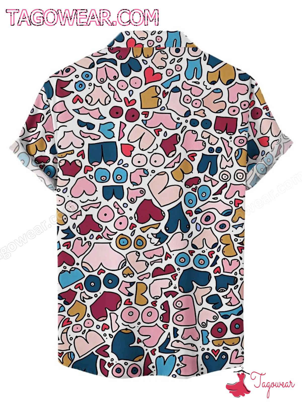 Funny Colorful Boobs Hawaiian Shirt a