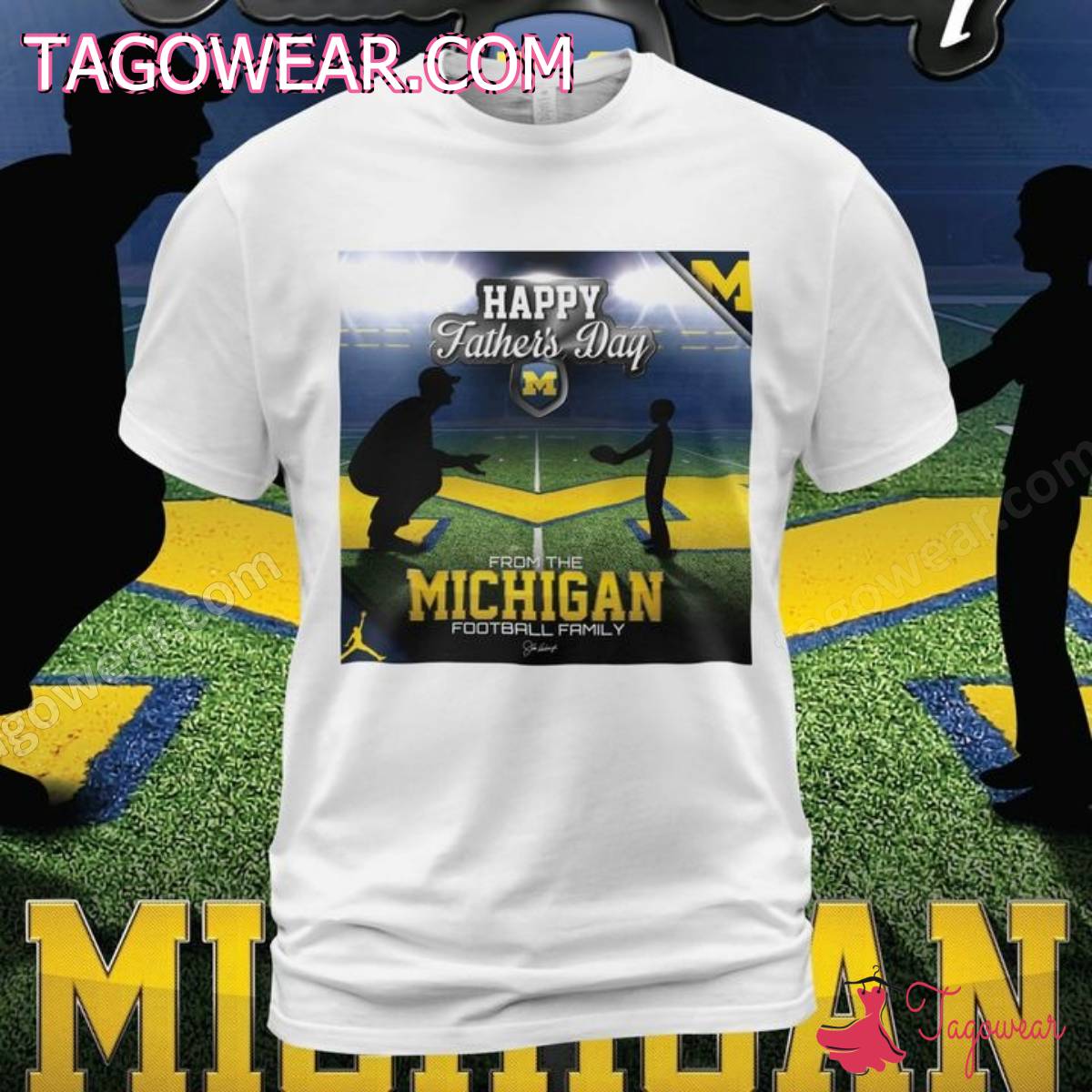 Happy Father's Day From Michigan Football Family Shirt a