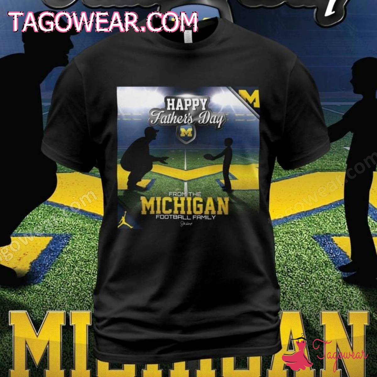 Happy Father's Day From Michigan Football Family Shirt