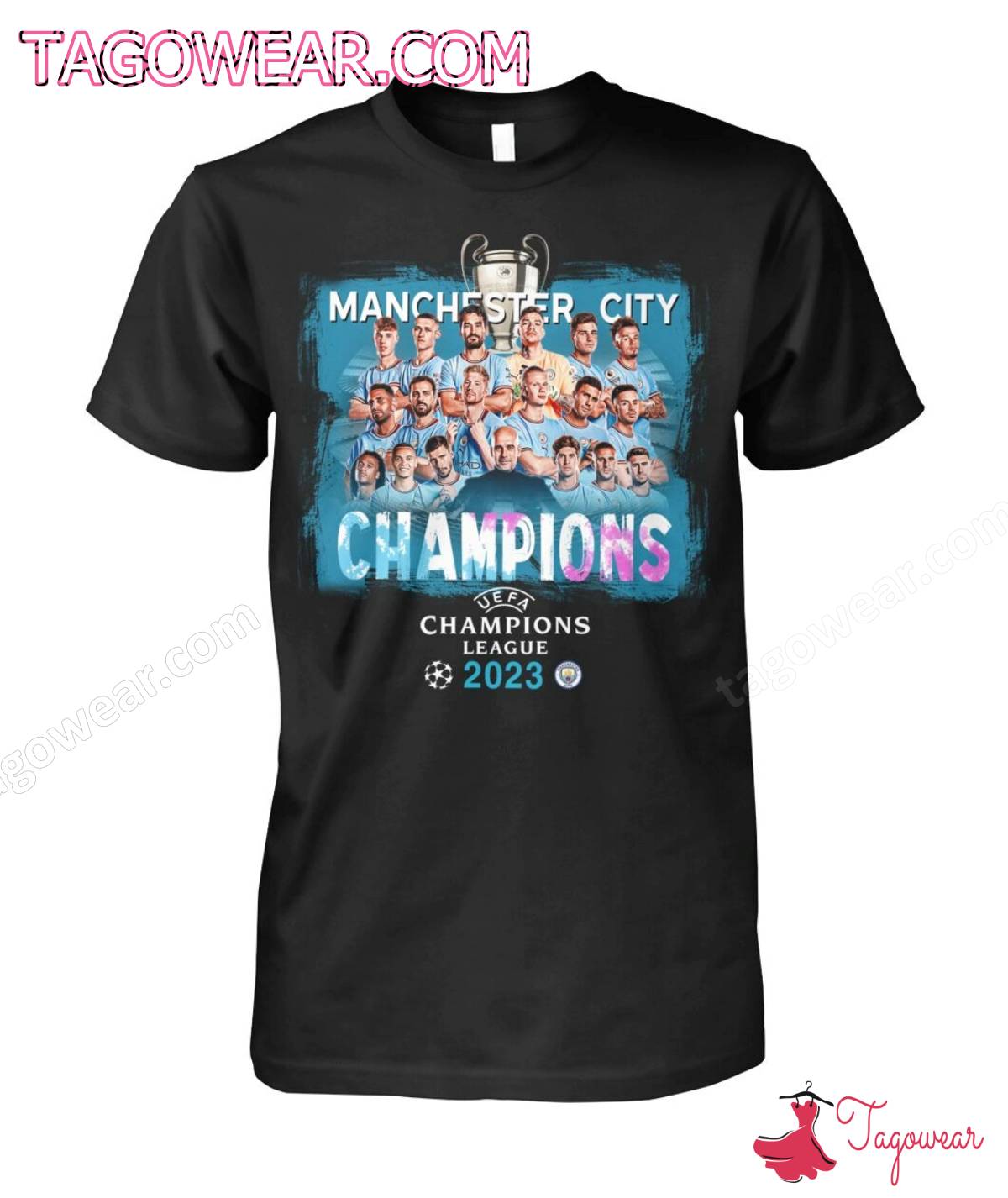 Manchester City Great Team Uefa Champions League 2023 Shirt