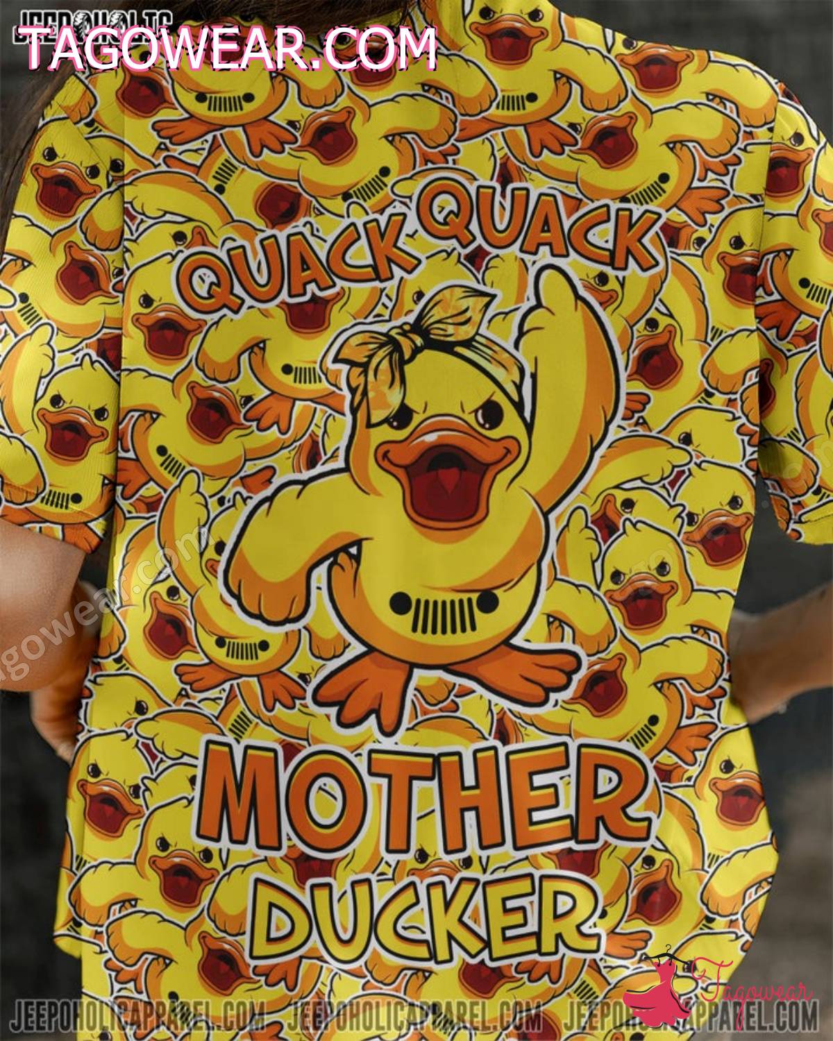 Quack Quack Mother Ducker Jeep Hawaiian Shirt a