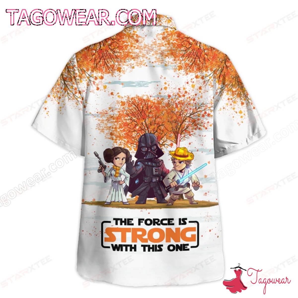 Star Wars The Force Is Strong With This One Autumn Hawaiian Shirt a