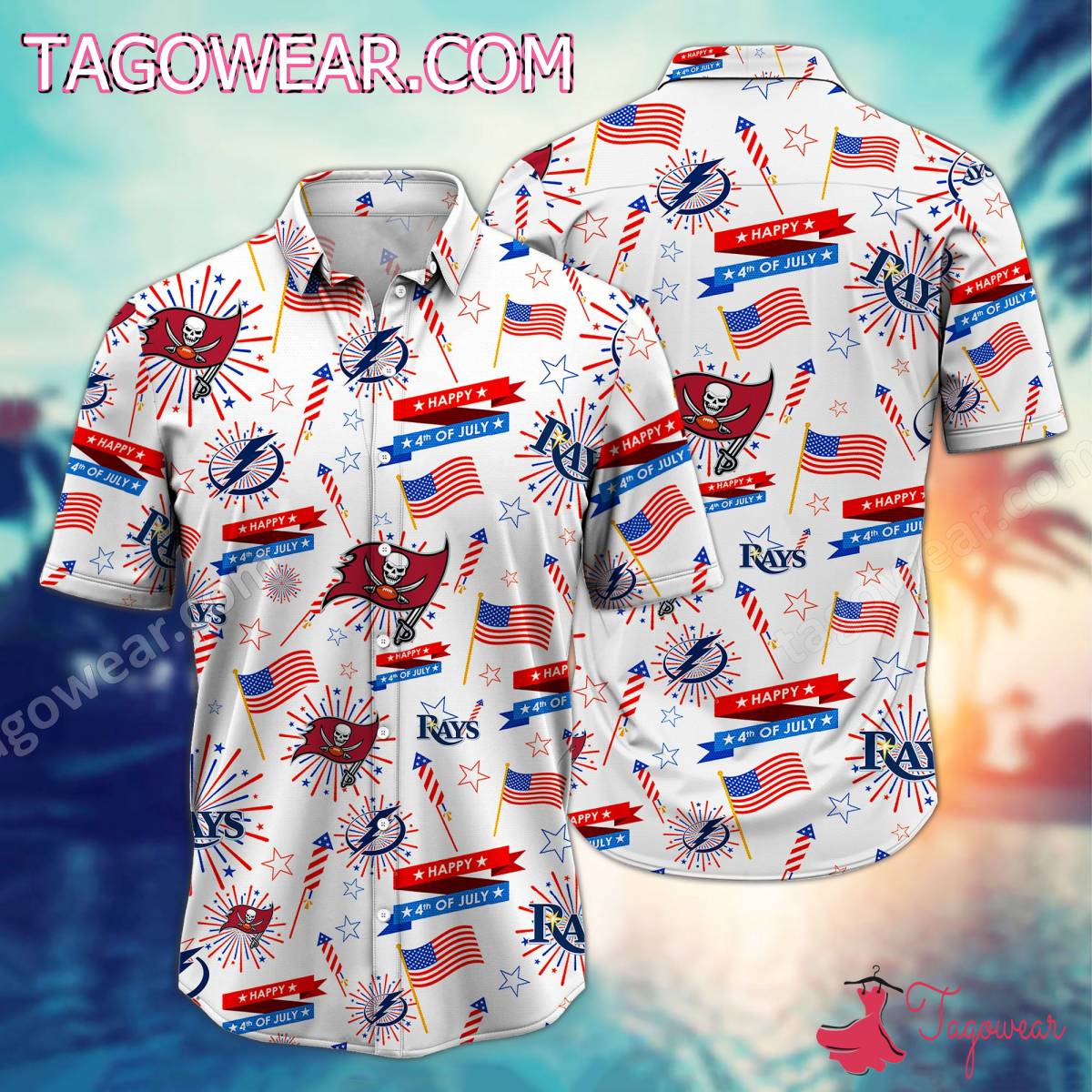Tampa Bay Buccaneers Happy 4th Of July Hawaiian Shirt