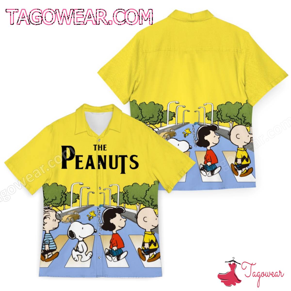 The Peanuts Snoopy On Road Hawaiian Shirt a
