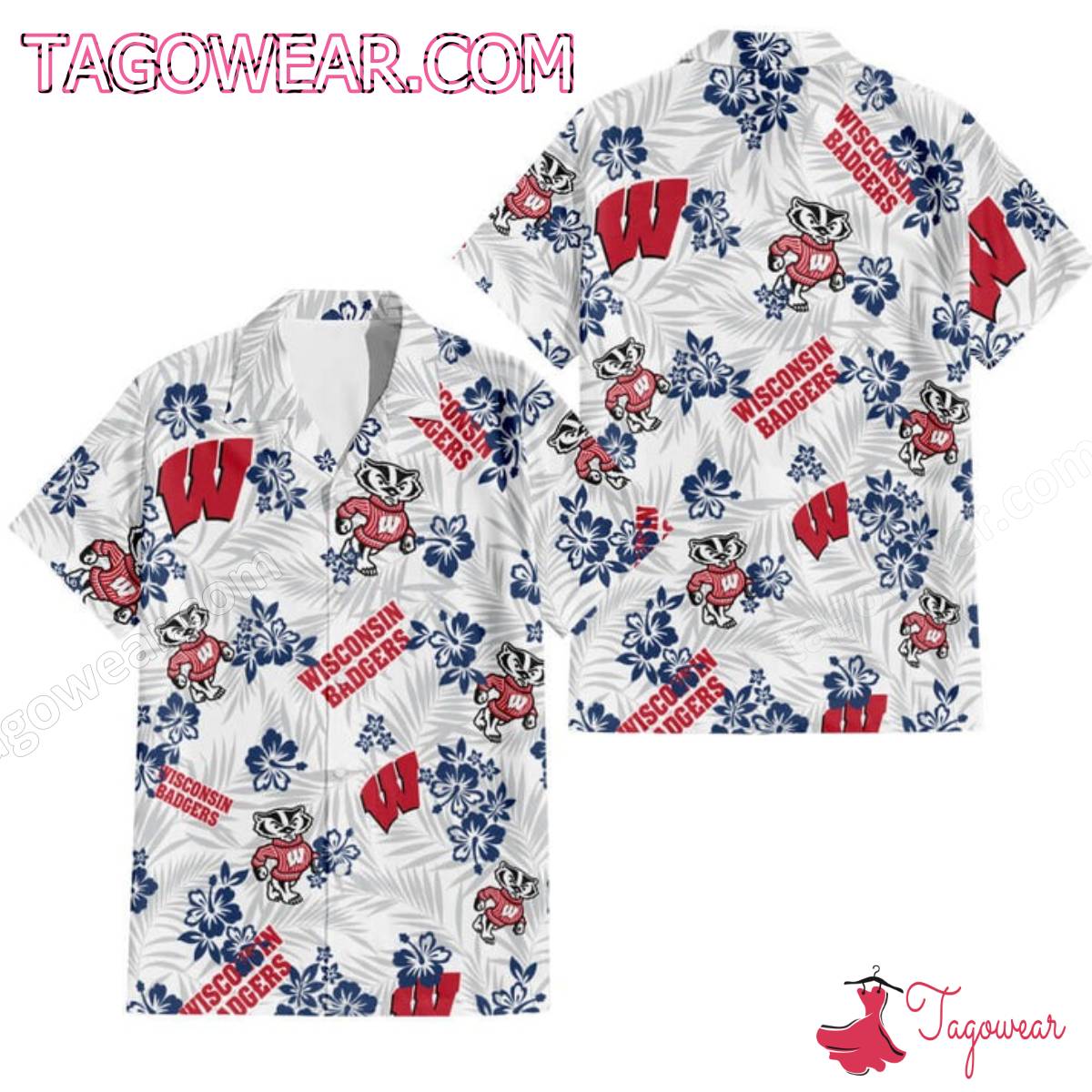 University Of Wisconsin Mascot Hawaiian Shirt