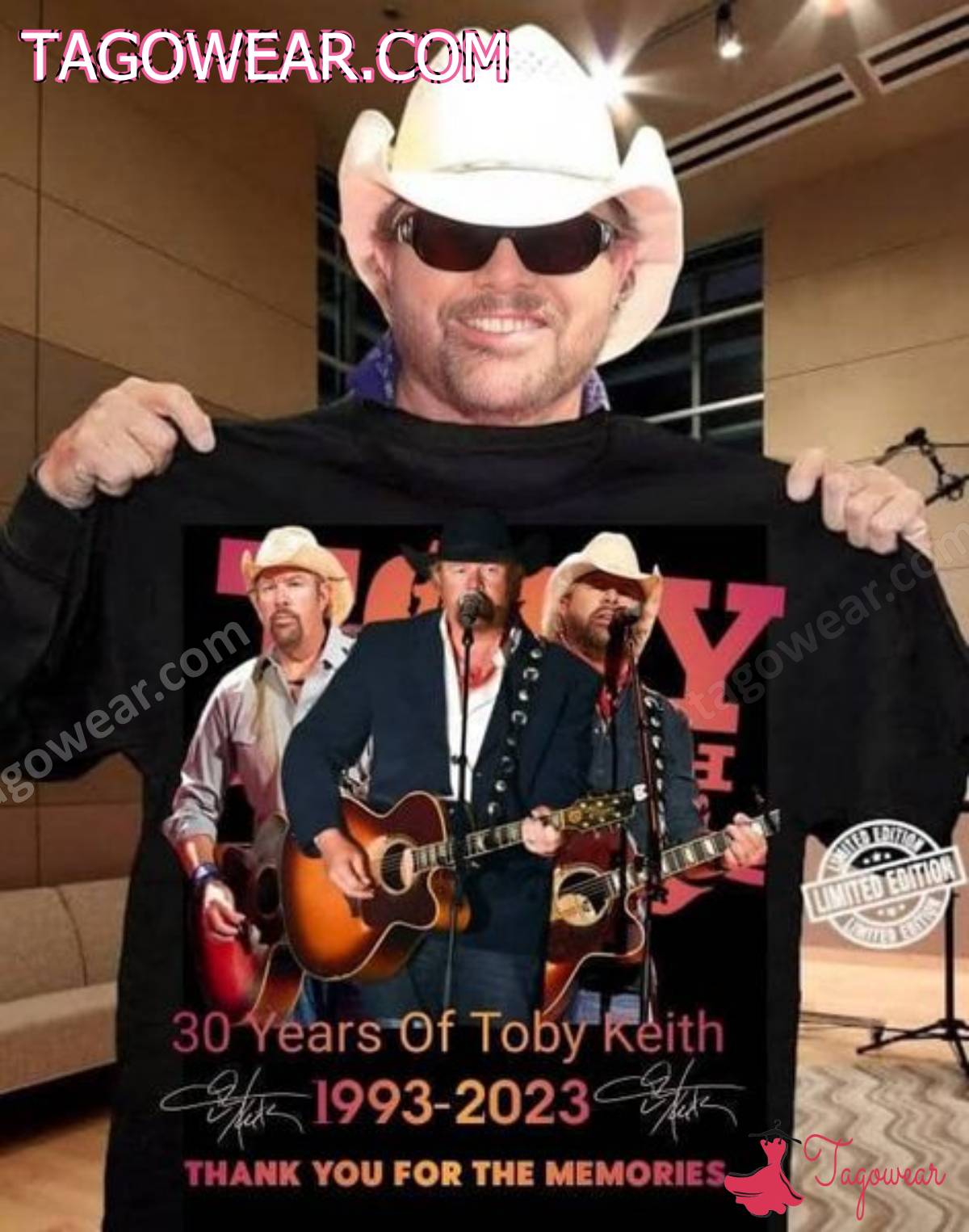 30 Years Of Toby Keith 1993-2023 Thank You For The Memories Signature Shirt