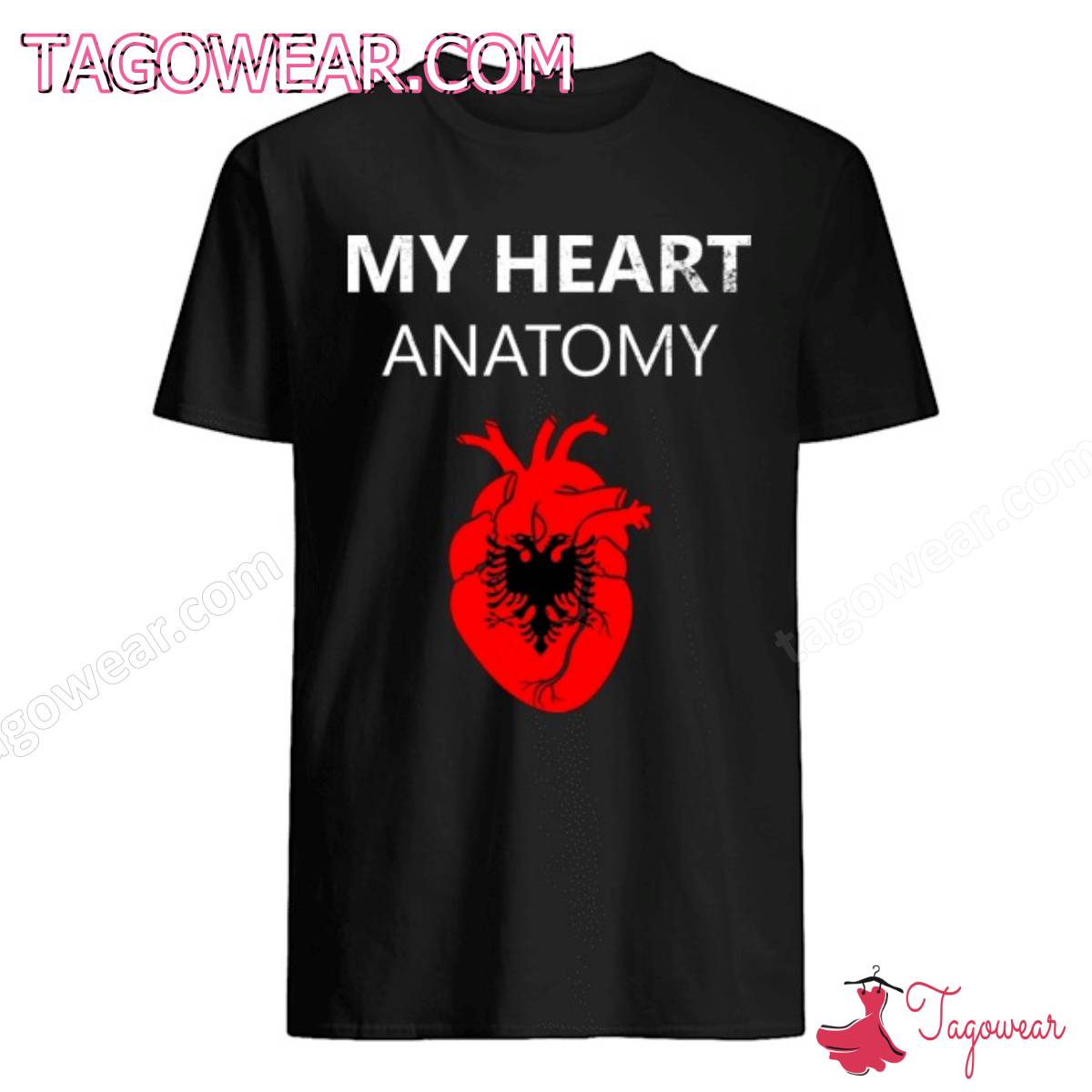 Albania My Heart Anatomy Shirt