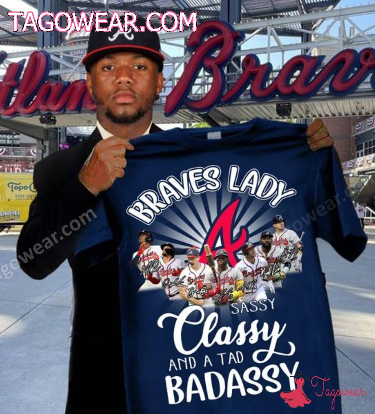 Atlanta Braves Lady Sassy Classy And A Tad Badassy Shirt